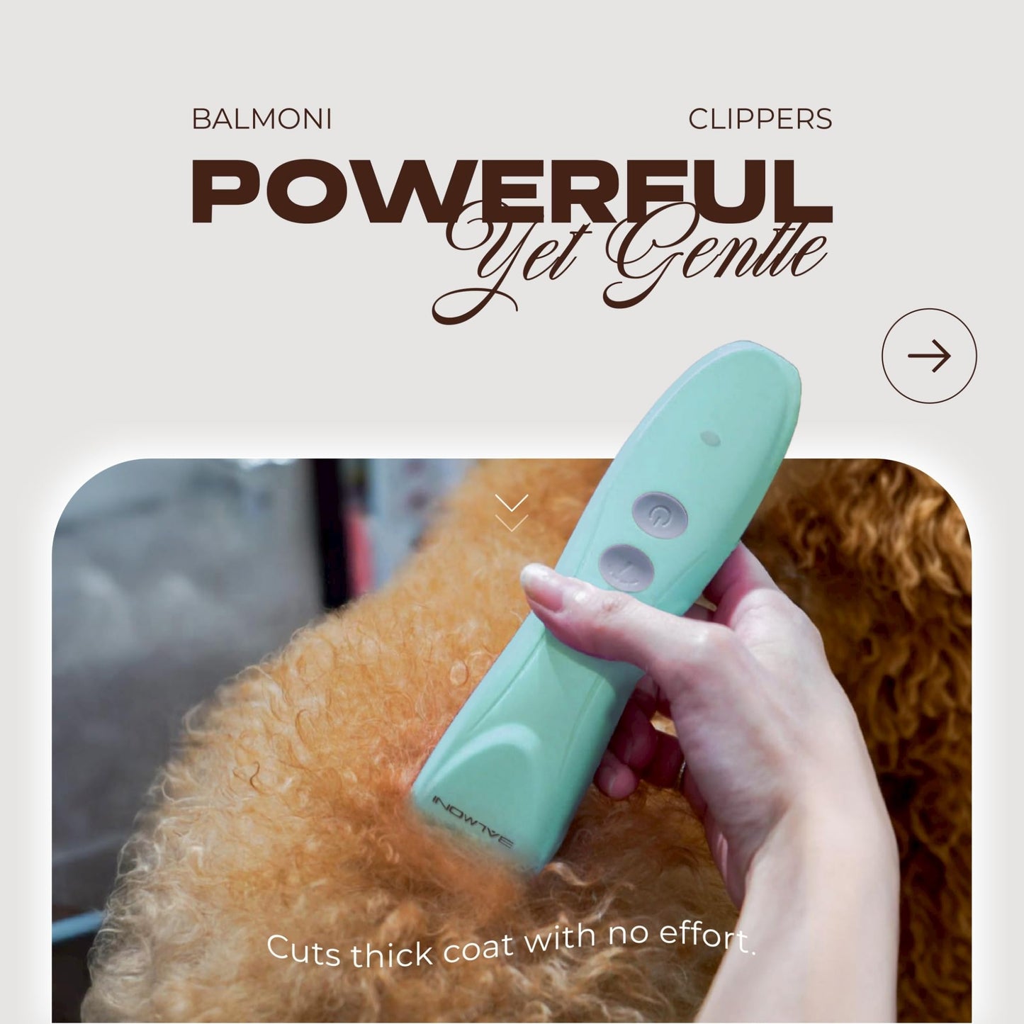 BALMONI Cordless Pet Grooming Kit for Dogs & Cats, Quiet & Powerful Motor Paw & Face Trimmer, Lightweight Clipper, Dopamine Pink, Parent (Single-Dopamine Green)