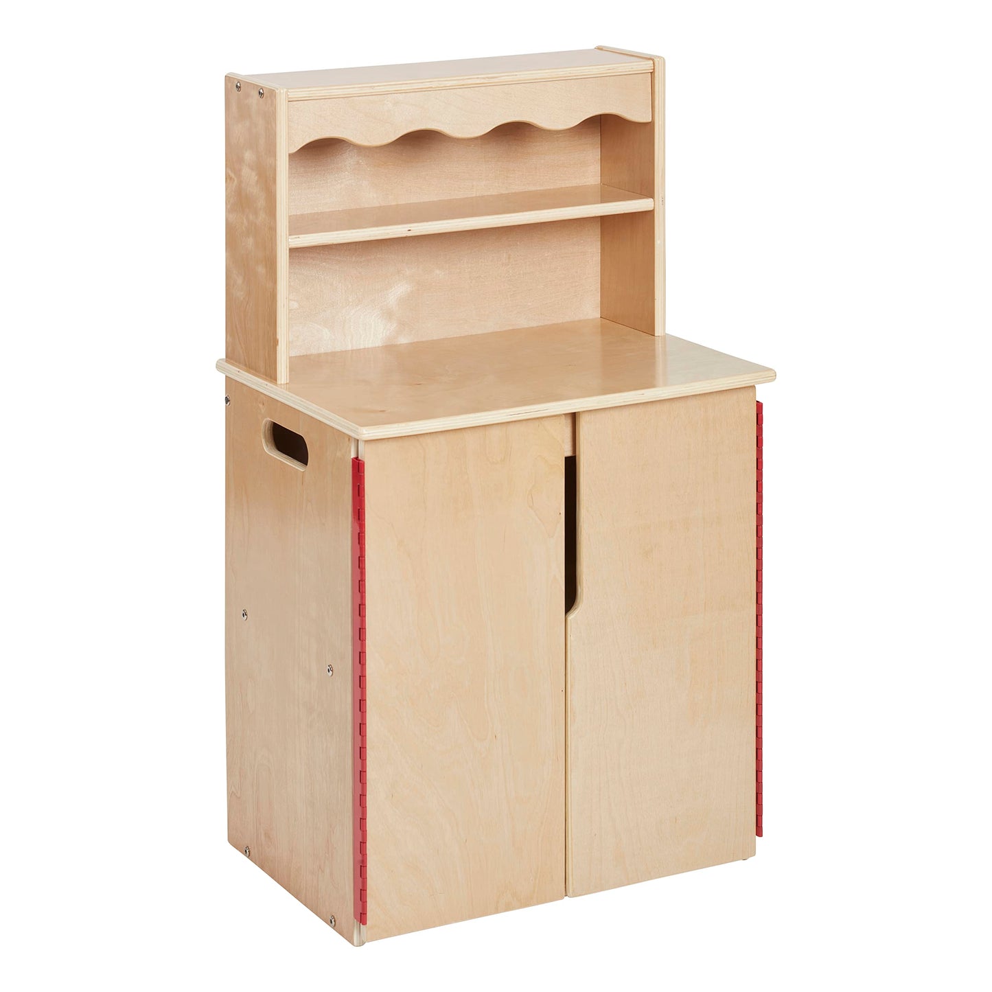 ECR4Kids Wooden Pretend Play Kitchen Storage Cupboard for Kids, Montessori Furniture, Natural