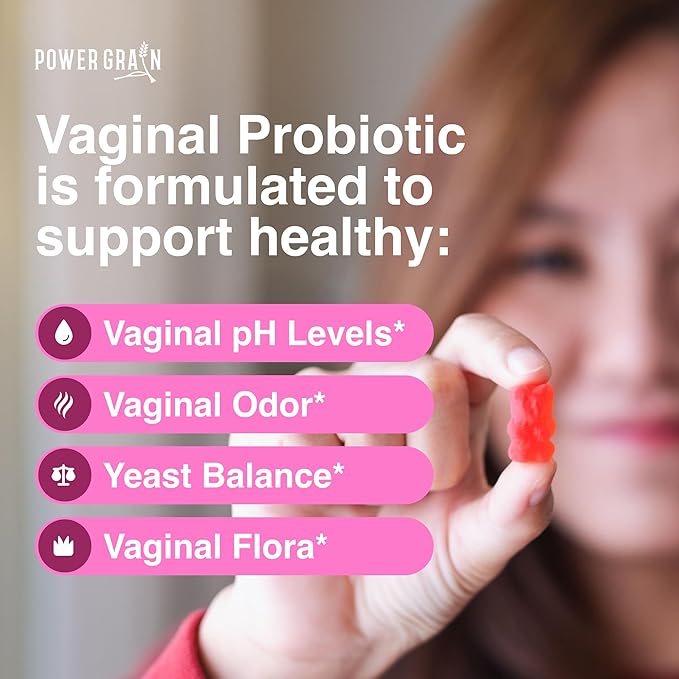 Premium Vaginal Probiotics Gummies – 5 Billion CFUs – pH Balance & Vaginal Health Support – Prebiotics & Digestive Enzymes – Supports Vaginal Flora & Odor Control–Yeast Infection Treatment
