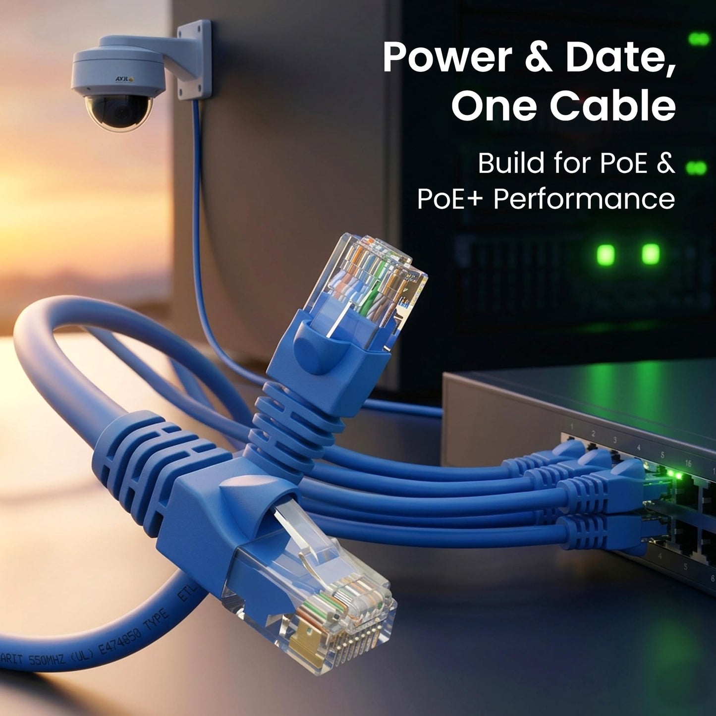GEARit Cat 6 Ethernet Patch Cable 3 ft Blue (24-Pack Cat6 Ethernet Patch Cables 3ft), Cat 6 High Speed 24AWG 10Gbps RJ45 Snagless Gold-Plated, Ethernet Cable for Router, Switch, PC, PS5 Gaming, Server