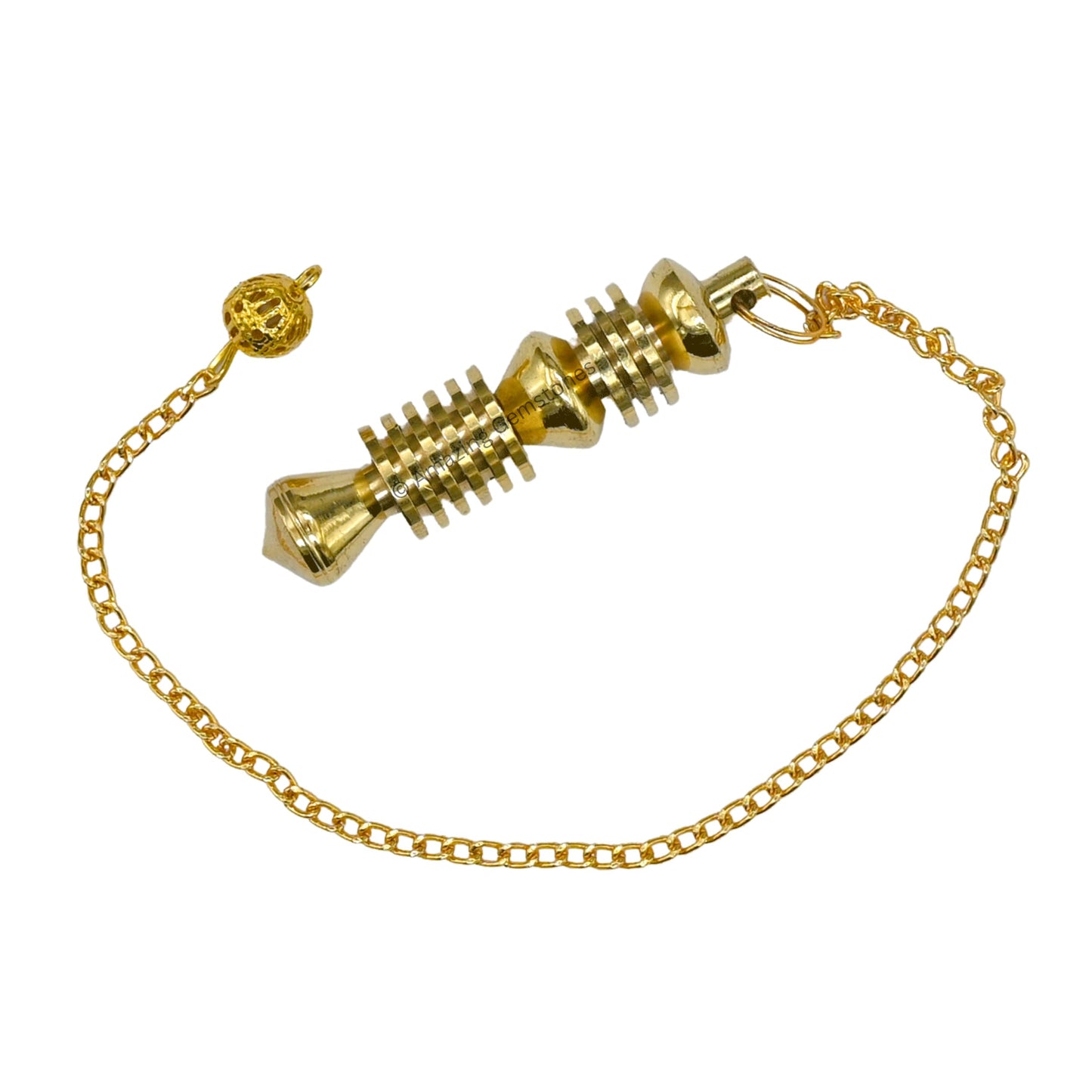 Ibrahim Karim Universal Pendulum Healing Metal Pendulums for Divination, Gold Double ISIS Steel Copper Pendulum High Energy Pendulo de Bronce Pendulos de Mesa MP21