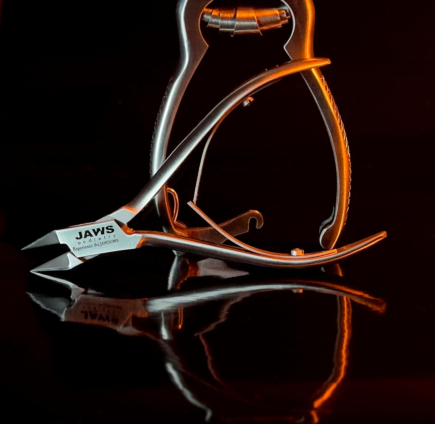 Jaws Podiatry Toe Nail Clippers, Surgical-Grade Stainless Steel, Precision Cutting, Double Action Blades, Compact Design, Silver