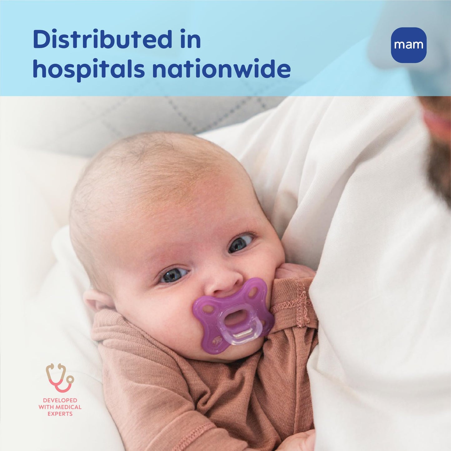 MAM Comfort Baby Pacifiers 3-12 Months Babies, Lightweight One-Piece Full Silicone Binky, BPA-Free Nipple, Easy to Clean Pacifier, Best for Breastfed Babies, 4 Count, Made in Europe