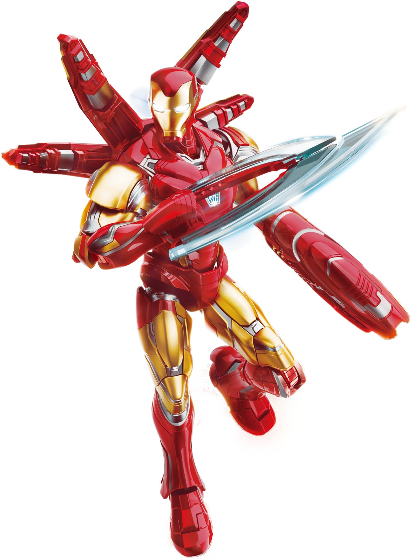 BLOKEES Model Kits Champion Class Marvel Infinity Saga Iron Man Mark LXXXV EX - Model Kit - Assembly Required - No Tools - No Paint - No Glue - No Cutting - Age 14+