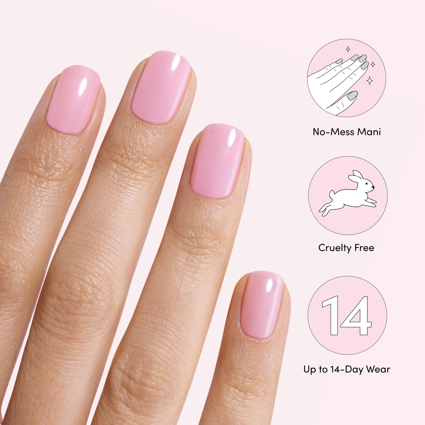 Dashing Diva Gloss Nail Strips Bundle - The Soft Pink Collection - Lovely Pink & Attitude - UV Free, Chip Resistant, Long Lasting Gel Stickers - Contains 2 Sets