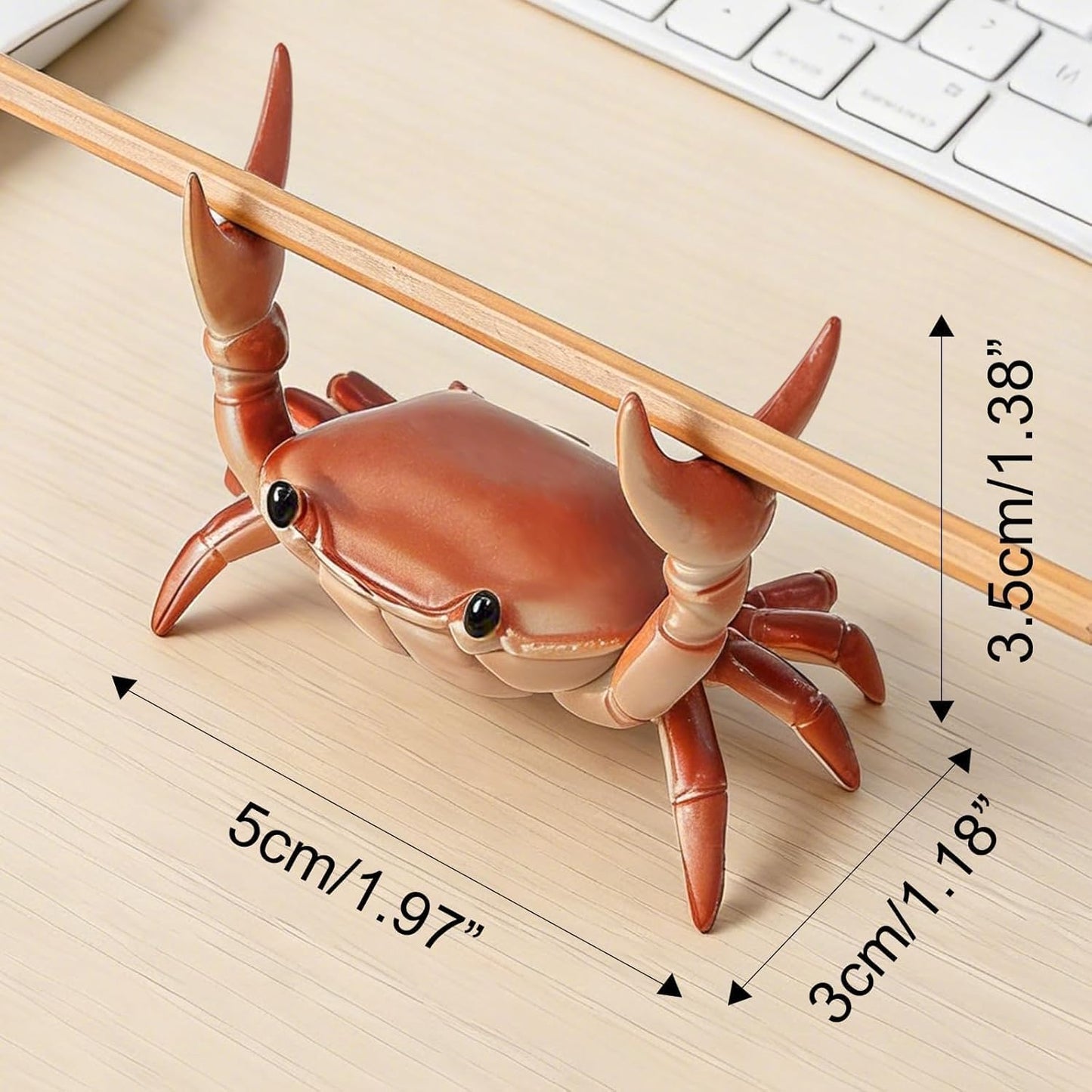 Desk Crab Pen Holder, Creative Weightlifting Crab Pencil Stand, Organizer for Small Items, Cute Office Decor (2pc)