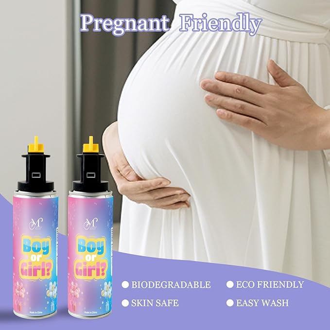 Gender reveal Fire Extinguisher for Boys,100% Biodegradable Blue smoke, Baby Boy Reveal Party Decorations, Ideal for Exciting Gender Reveal(Blue, Four bottles)