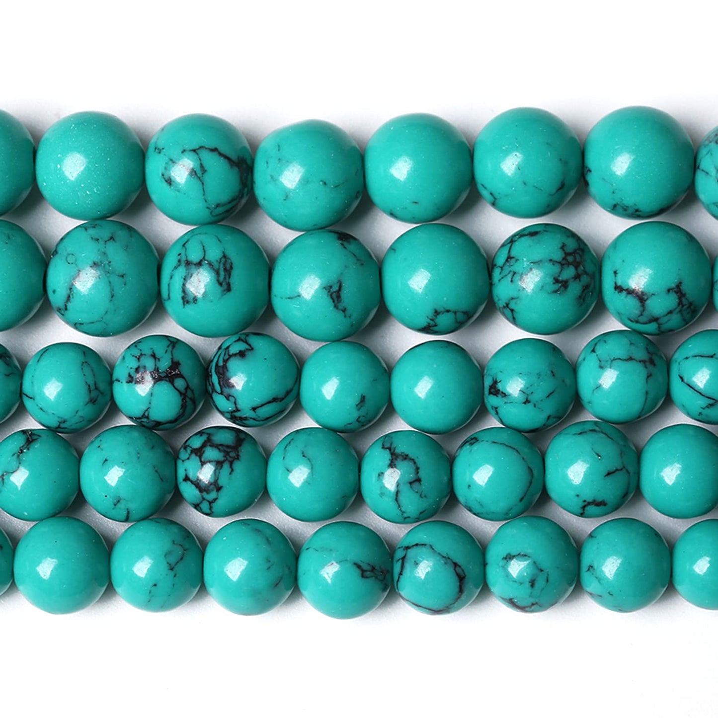 8MM 46PCS Green Turquoise Spacer Loose Beads for Jewelry Making DIY Bracelet Necklace
