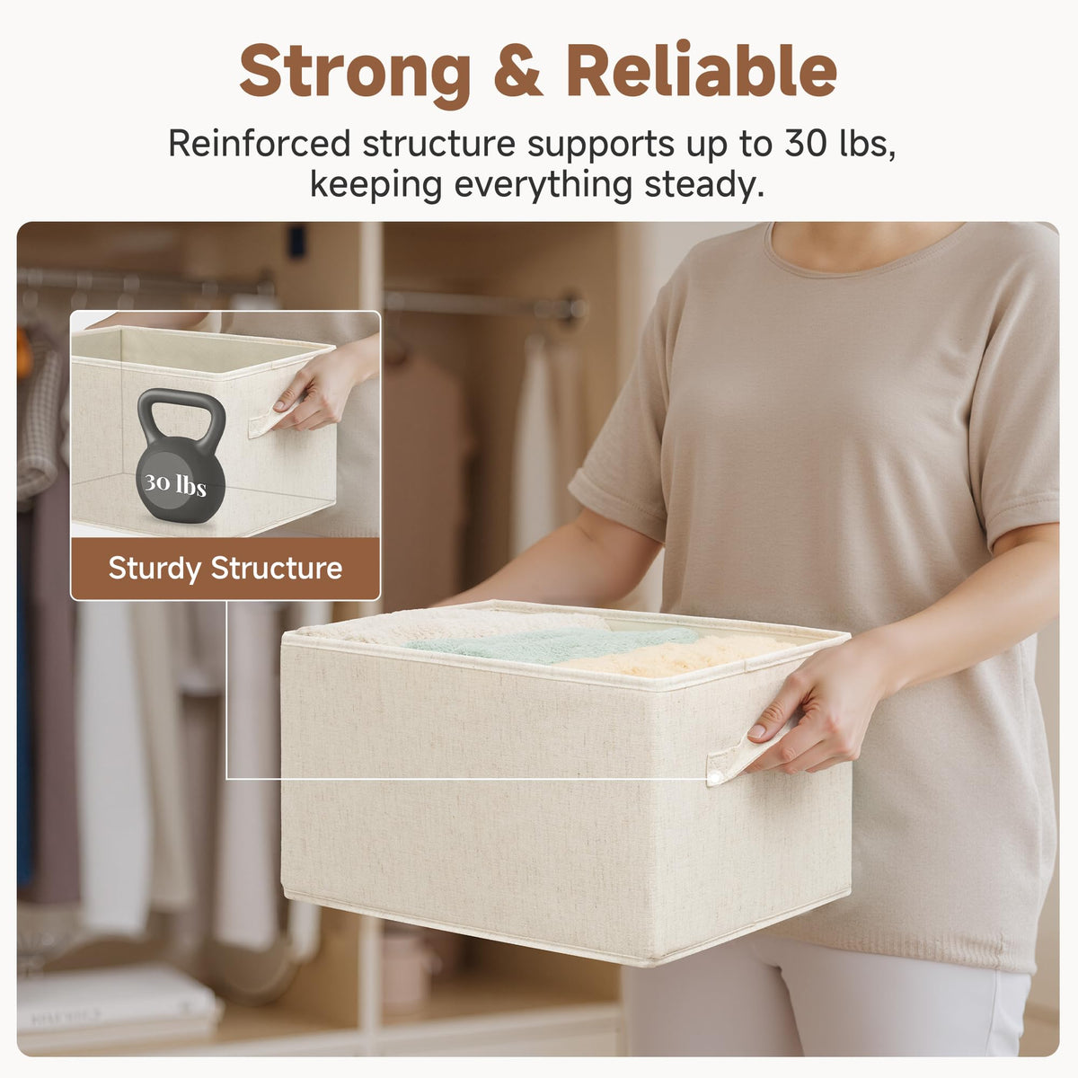 Closet Storage Bins (3 Count)