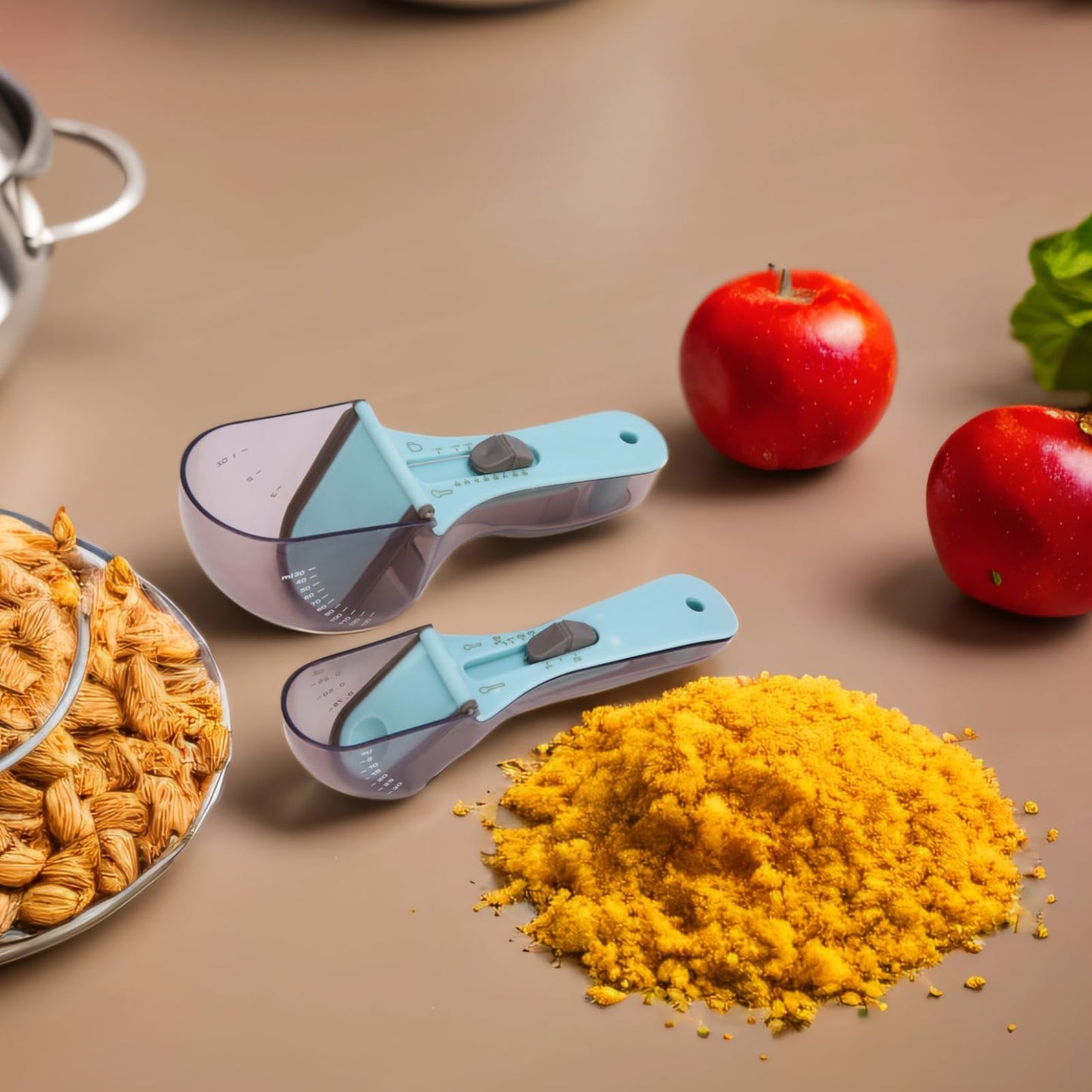 Adjustable Measuring Spoon Set – Multifunctional Cooking & Baking Scoop, Accurate Measurement, Easy to Clean, Includes 130ml & 30ml Spoons