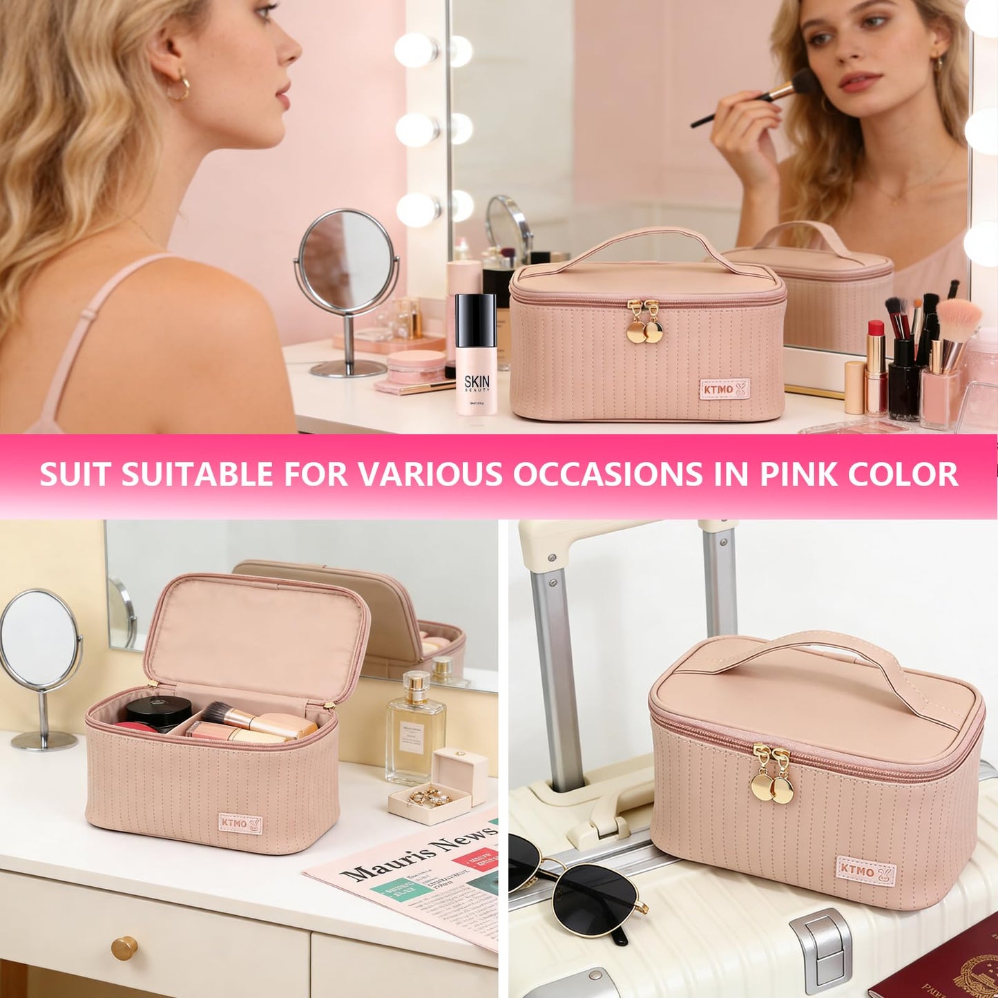 All-in-One Makeup Kit for Women Full Kit, Makeup Gift Set for Women Teens Girls, Makeup Essential Bundle Includes Eyeshadow Foundation Lipsticks Mascara Eyeliner Contour Stick Cosmetic Brush Set