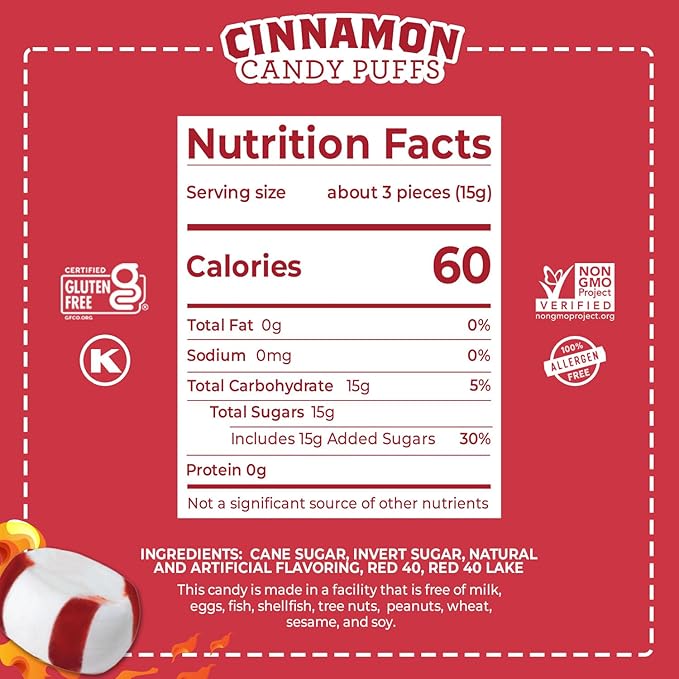 Red Bird Cinnamon Candy, Individually Wrapped, Gluten Free Breath Mints, 52 oz