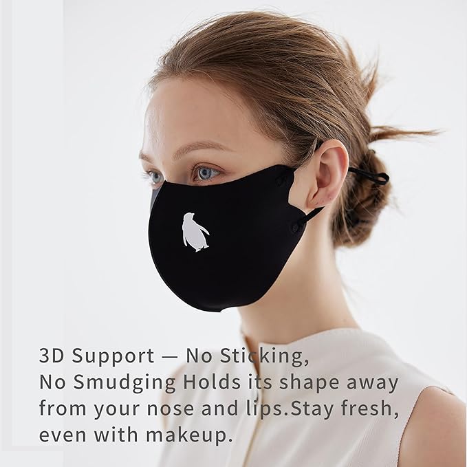BBN Reusable Sunscreen Cloth Face Mask: 3-Pack Washable Cover for Summer Outdoor Use - Adjustable for Women & Teens