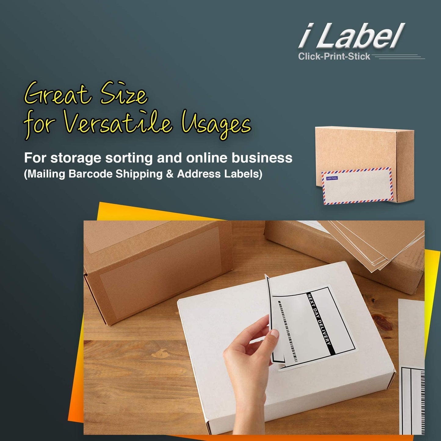 8.5" x 11" Full Sheet Label Sticker Paper for Laser & Inkjet Printers [100 Sheets,100 Labels]