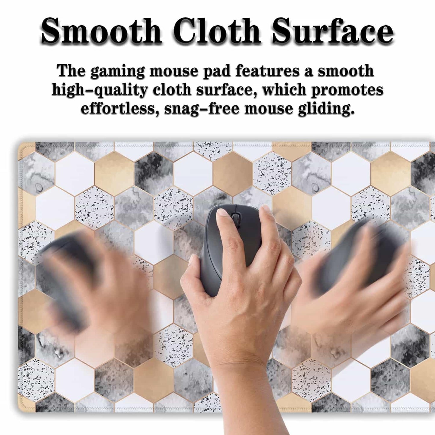 Samgula XXL Mouse Pad Desk Mat Large Gaming Mouse Pads Computer Mats 900X400 Mousepad Non-Slip Rubber Base Waterproof with Stitched Edges 35.4" X 15.7" for Game Office, Geometric Abstract
