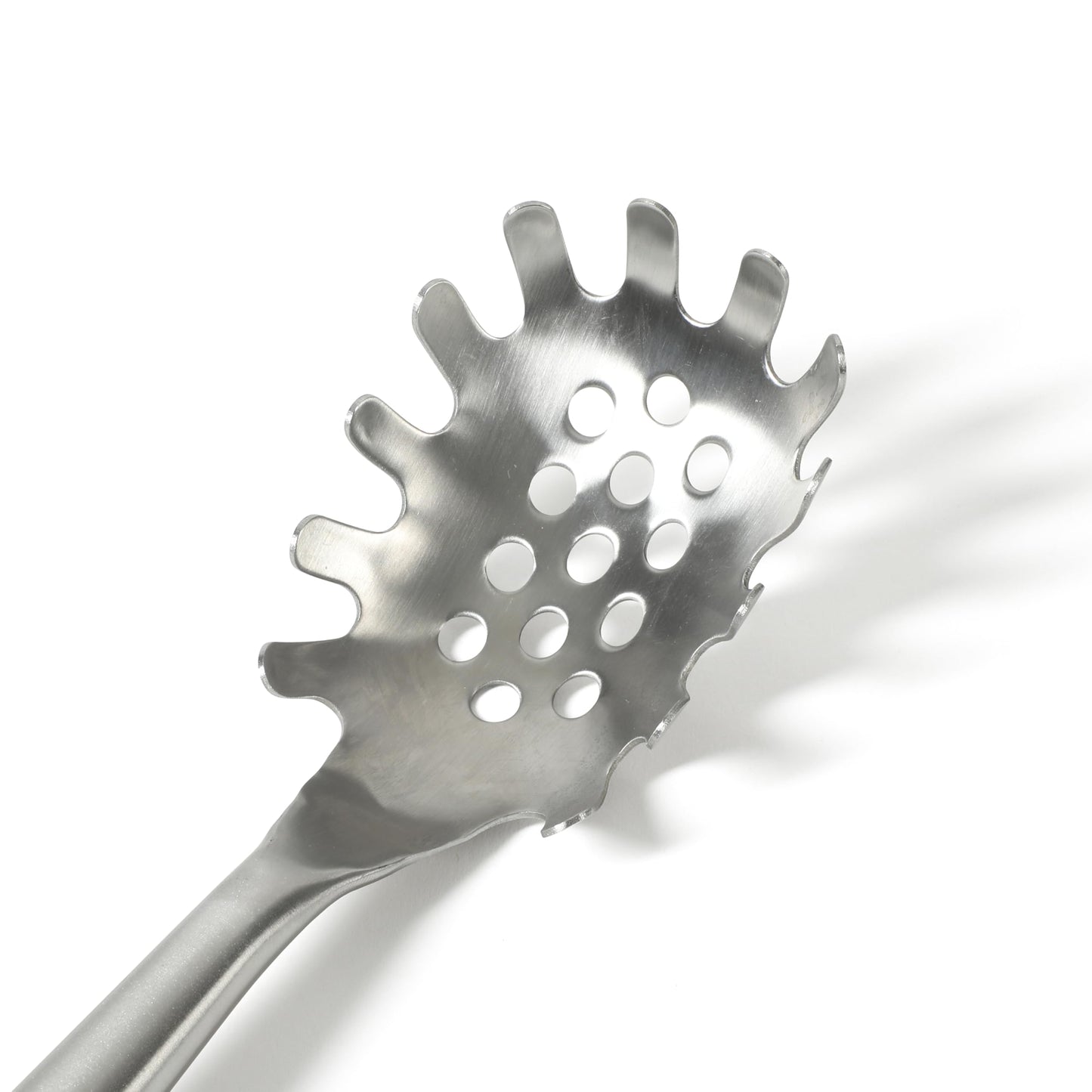 Calphalon Edge Stainless Steel Spaghetti Pasta Server w/Thermoplastic Rubber Handle - Taupe