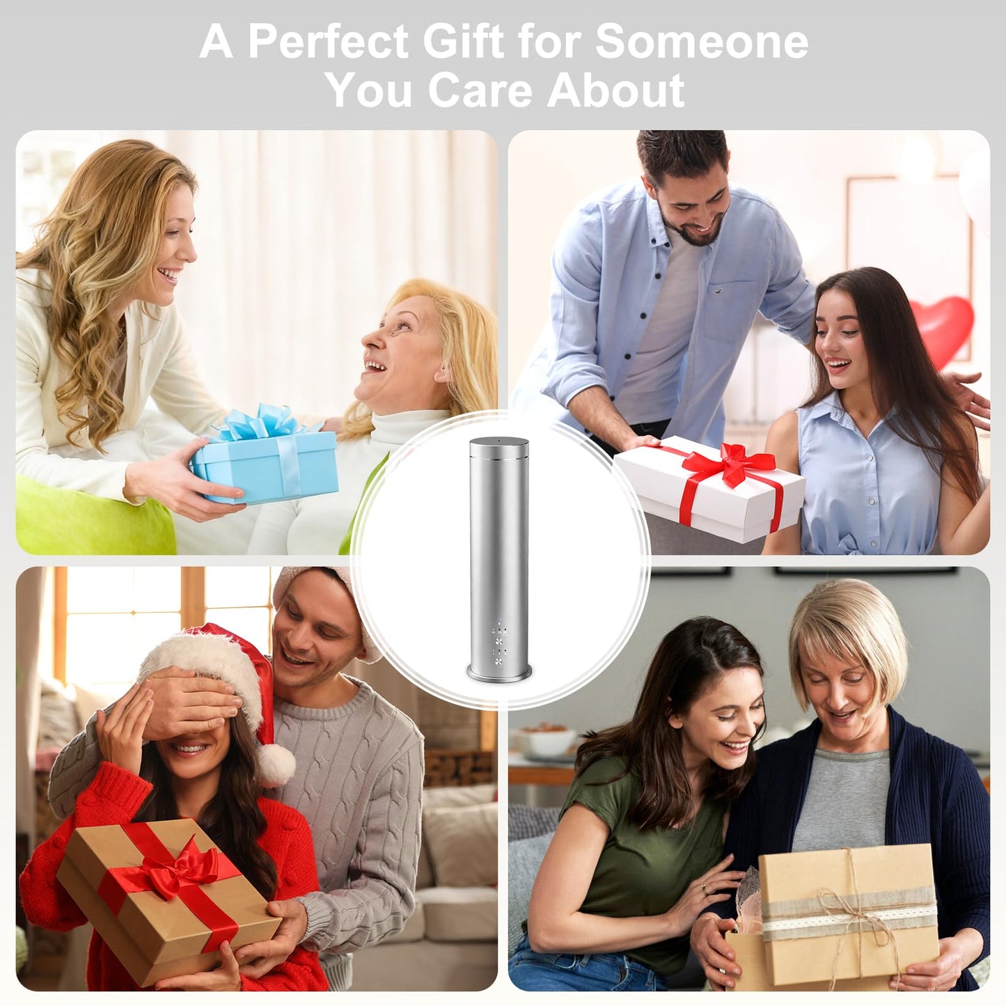 WEKELL Waterless Essential Oil Diffuser Large Room Scent Diffuser for Home, Office, Hotel and Spas - Aromatherapy Diffuser Fragrance Oil Machine, Remote Control, Timer, Silver