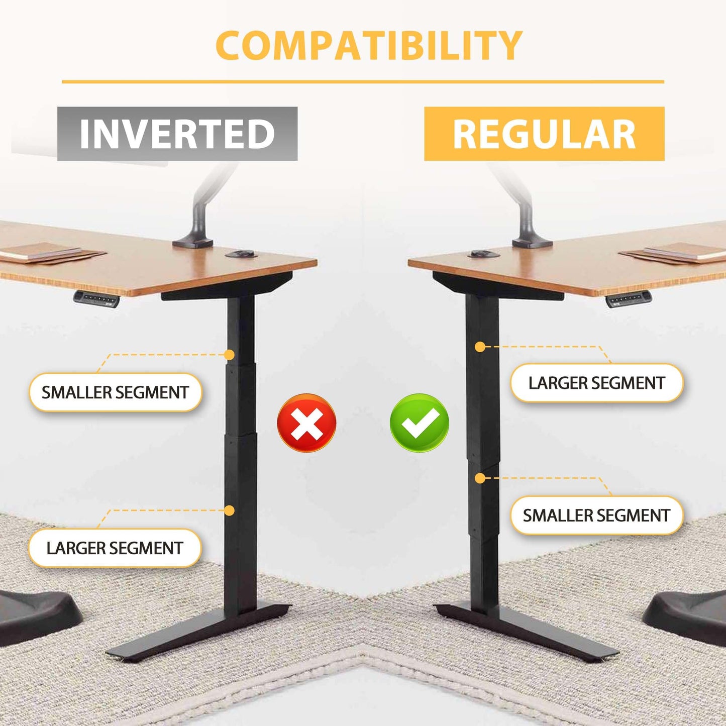 2 Pack Steel Magnetic 14-Inch Cable Management Channels for Under Desk Leg, No Drill Cord Organizer Cover & Wire Hider Cover with Adhesive Cable Tie, Cable Organizer Kit for Home Office & Gaming Desk