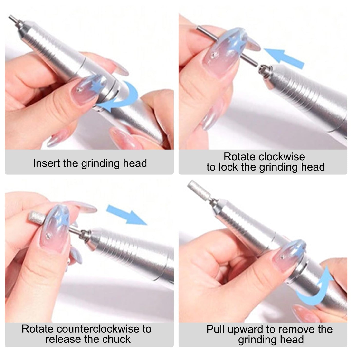 45000RPM Electric Nail File Drill Professional Kit, Drill Machine Manicure Pedicure Polishing Acrylic Gel Nail Grinder for Salon, Home Use