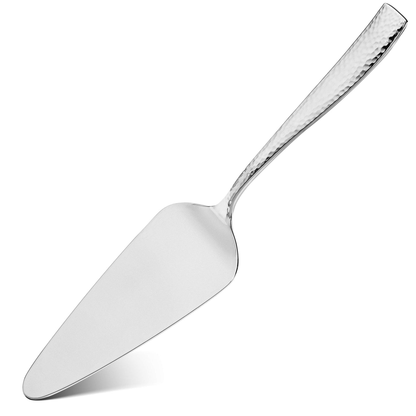 Hudson Essentials Hammered 18/10 Stainless Steel Hostess Serving Utensil Set, 8-Piece Set with Cake Knife, Cake Server and Lasagna Pie Server, Dishwasher Safe