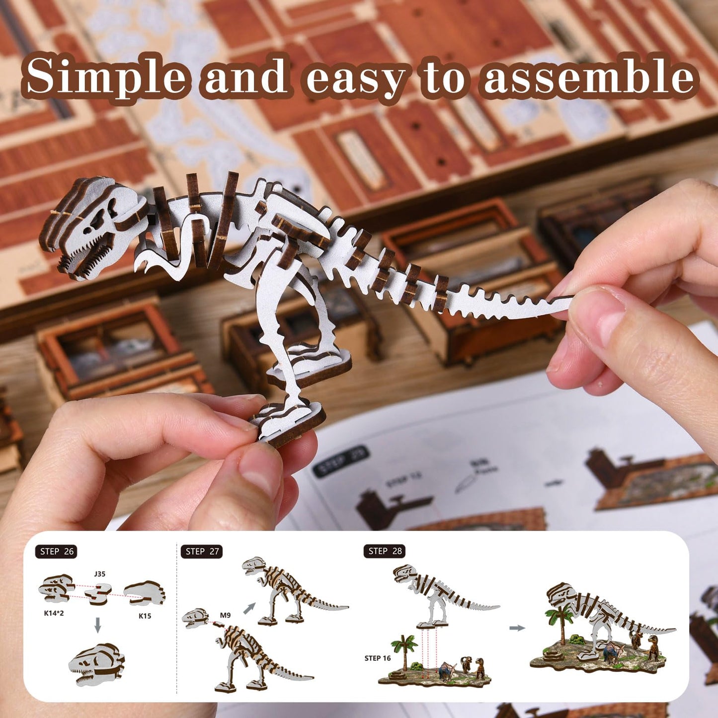 DIY Book Nook Kit, 3D Wooden Puzzle for Adults, Miniature House Kit with Touch LED Light, Gothic Bookshelf Insert Decor, Creative Hobby Gift for Fantasy Lovers