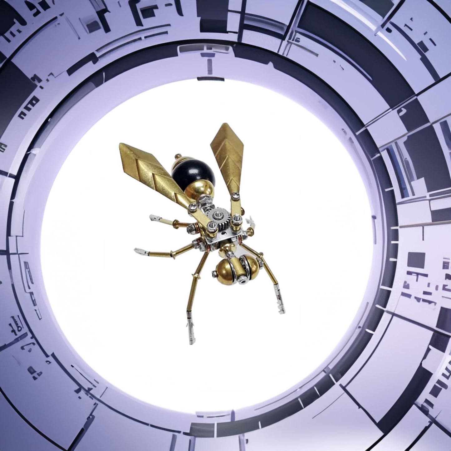 3D Metal Insect Hornet Model Kit, Steampunk Bug Mechanical 3D Puzzle Assembly,DIY Pprojects Metal Building Hobby Kits,Making Kit Arts and Crafts Cool for Birthday(Hornet)