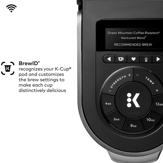 Keurig K-Supreme Plus SMART Coffee Maker, Single Serve K-Cup Pod Coffee Brewer, BREWID and MultiStream Technology, 78 Oz, Black