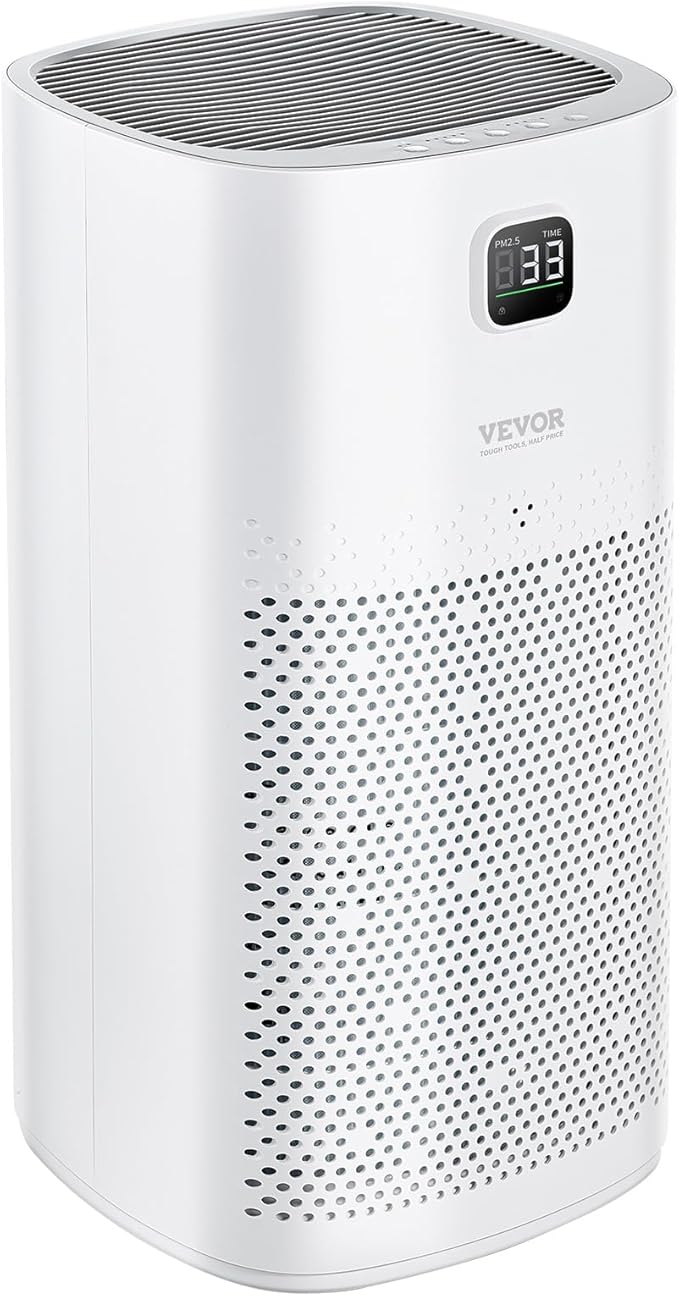 VEVOR Air Purifier, H13 HEPA Layer, 2018 ft²/h Smart Air Purifier with Speed Control & Child Lock Guard, Efficient Air Cleaner with Convenient Touch Panel & 23 dB Sleep Mode, Fit for Home & Office