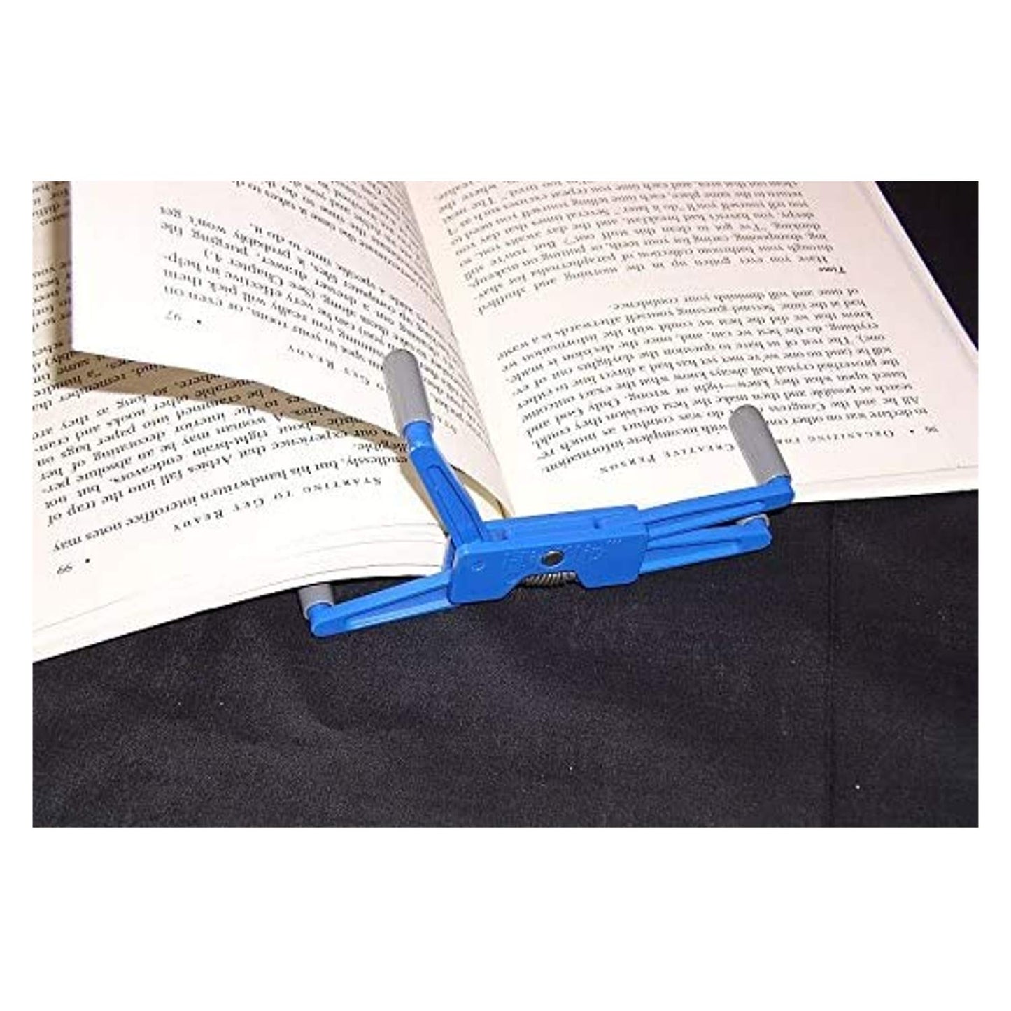 FlipKlip Portable Book Page Holder for Hands Free Reading in Bed, on the Go - Works on Hardcovers, Paperbacks, Magazines, Piano and Recipe Books