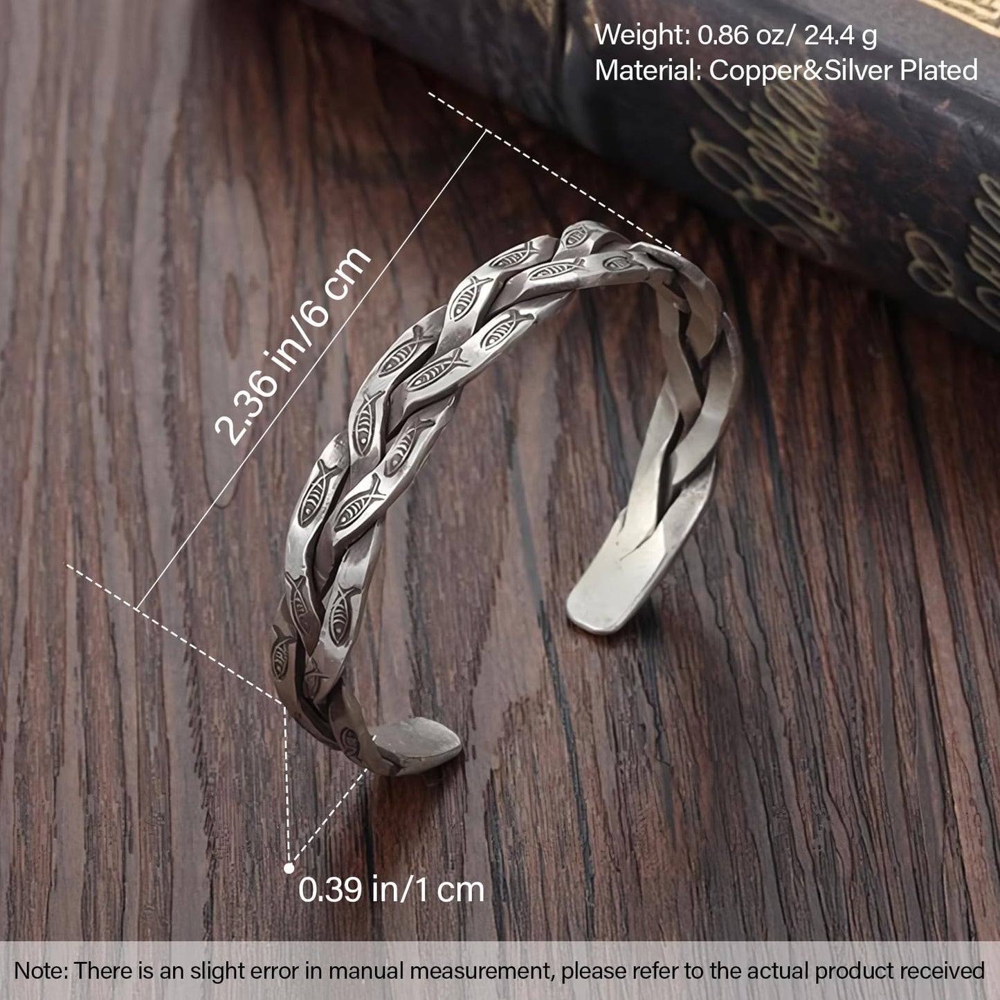 Handmade 925 Sterling Silver Bangle Bracelets For Men Women Twist Weaved Bangle Bracelets Wide Band Chunky Bangles Retro Braid Cuff Bracelet Open Adjustable Cuff Bangles For Men Punk Statement Bangles