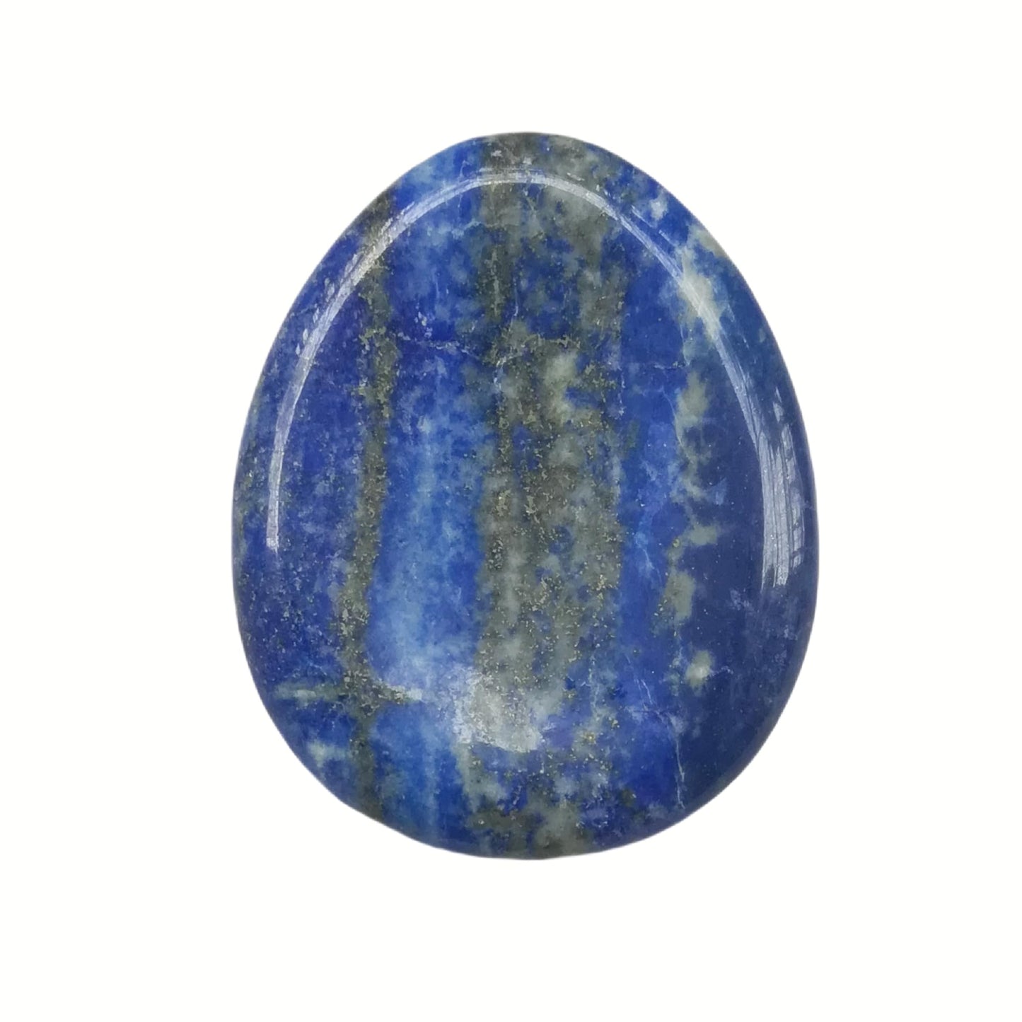Bacatgem Natural Lapis Lazuli Water Drop Chakra Thumb Worry Stone,Stress Relax Healing Reiki Crystal Pocket Palm Stones