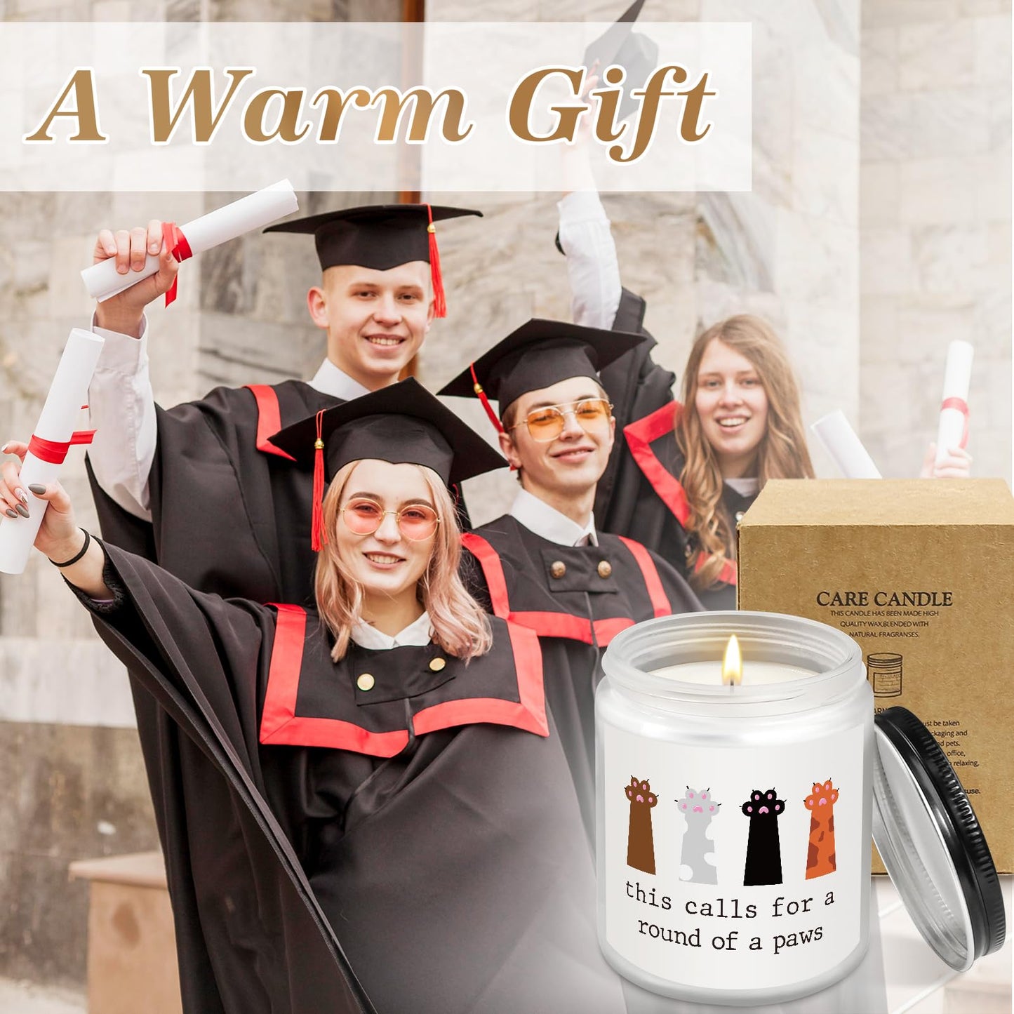 Congratulations Gift for Women Men, Cute Congrats Present, Graduation Gift for Her Him 2026, New Job Present for Him Her - Handmade Lavender Scented Candle (7oz)