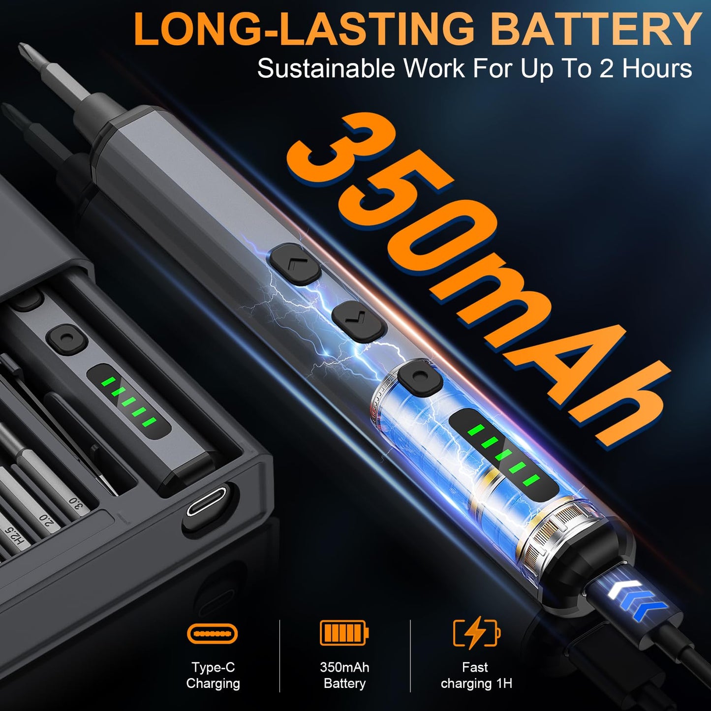 Mini Electric Screwdriver, 3.7V Precision Screwdriver Set Cordless Screwdriver Rechargeable 72 In 1 Magnetic Bit Repair Tech Tool Kit for Electronics Computer Phone Laptop Camera RC Car Watch Glasses