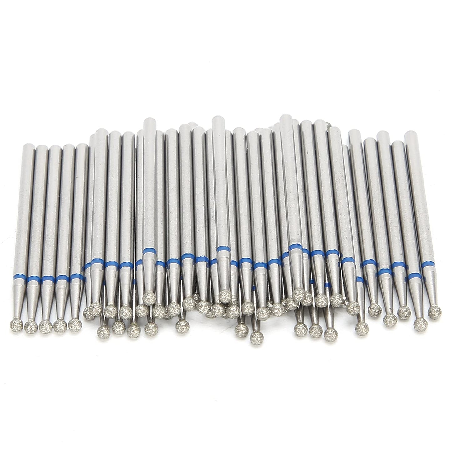 Practical Nail Drill Bits, 50Pcs Nail Polishing Grind Head Replacement Accessory Manicure Tool For Acrylic Gel Nails Cuticle Clean Pedicure (M2-2.3mm)