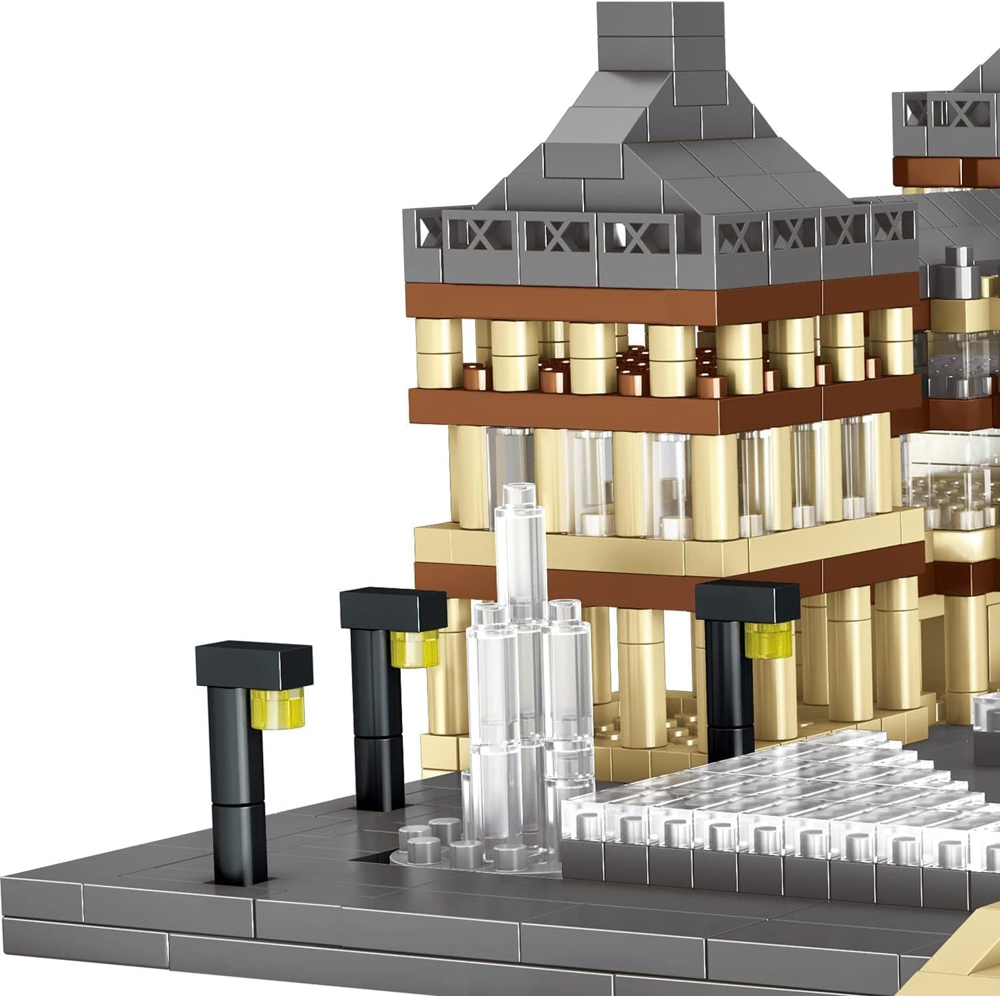 Architecture Louvre Micro Building Blocks Set, 3377 PCS World Famous Architectural Paris Louvre Museum Building Kit, House Building Collection Display Construction Model Gifts for Teens and Adult