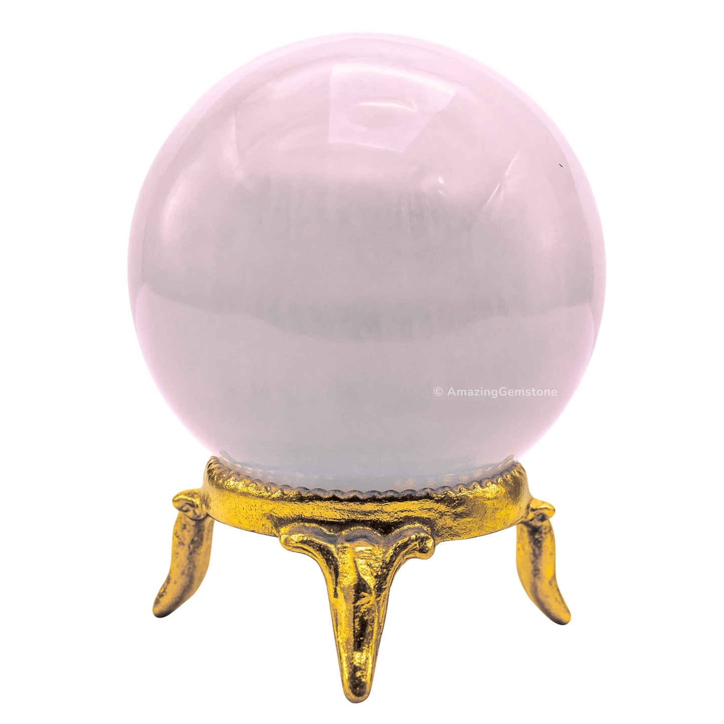 Amazing Gemstone Pink Calcite Crystal Ball with Stand - 2 Inches Crystal Sphere Meditation Balls for Witchcraft and Decorative Balls