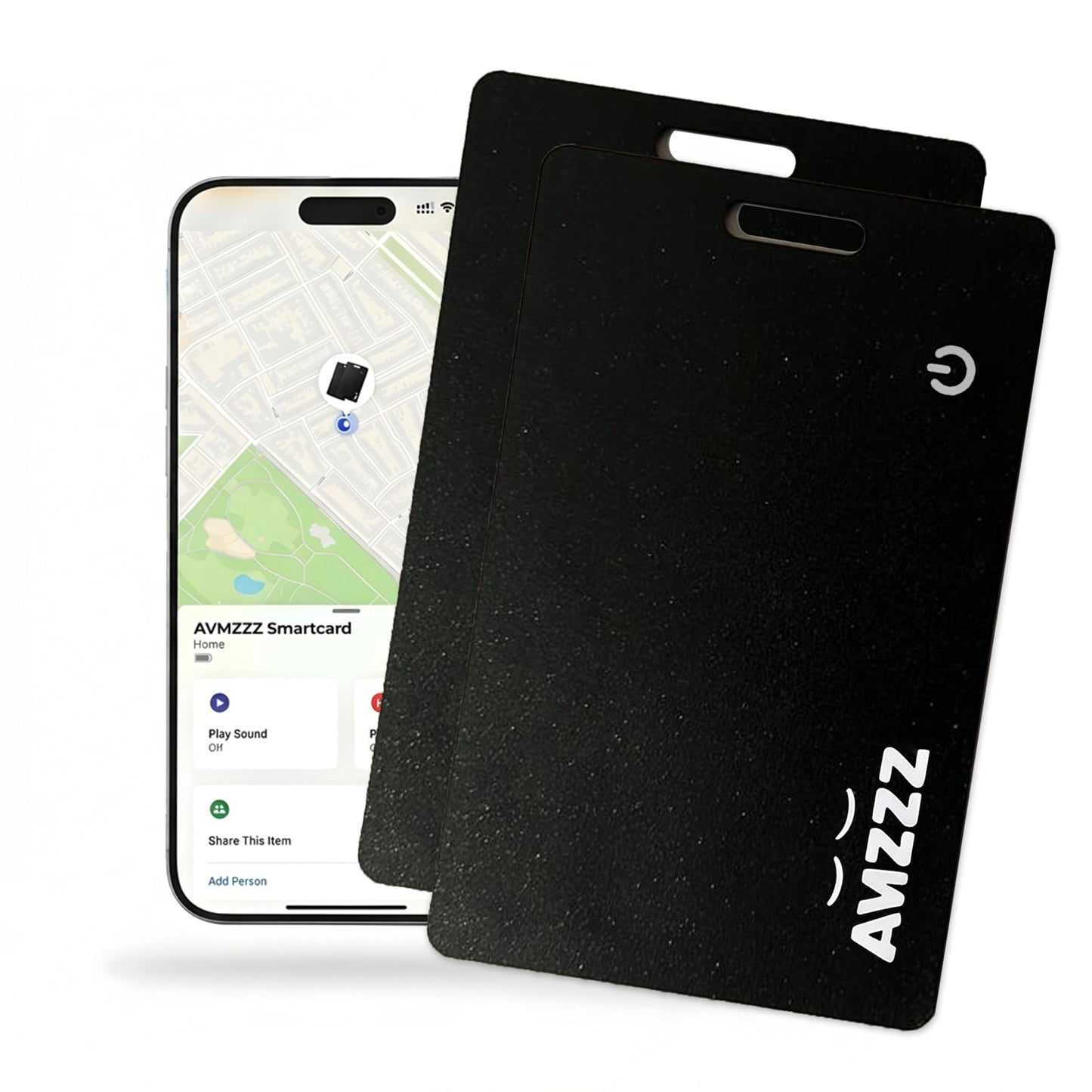 Pack 2 MFi Certified Wallet Tracker Card, Ultra-Slim 0.07in Rechargeable Item Finder, Compatible with Find My App (iOS Only), IP68 Waterproof Bluetooth Tracker Perfect for Wallets, Bags, Passport