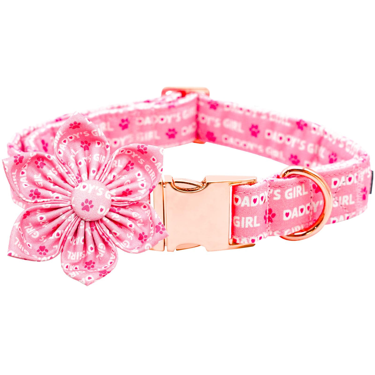 Lionheart Glory St. Patrick's Day Dog Collar, Dog Collar with Flower, Cute Floral Pattern Pet Collars Adjustable Pet Collars for Large Dogs