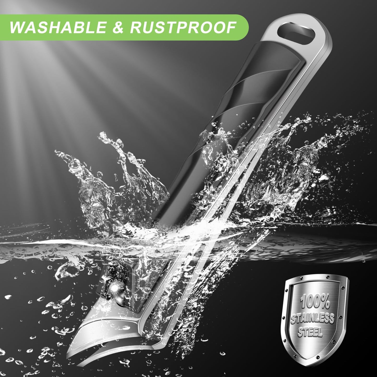 Ingrown Toenail Clippers & Toenail Clippers for Thick Toenails for Seniors, Wide Jaw Opening Nail Clippers for Men