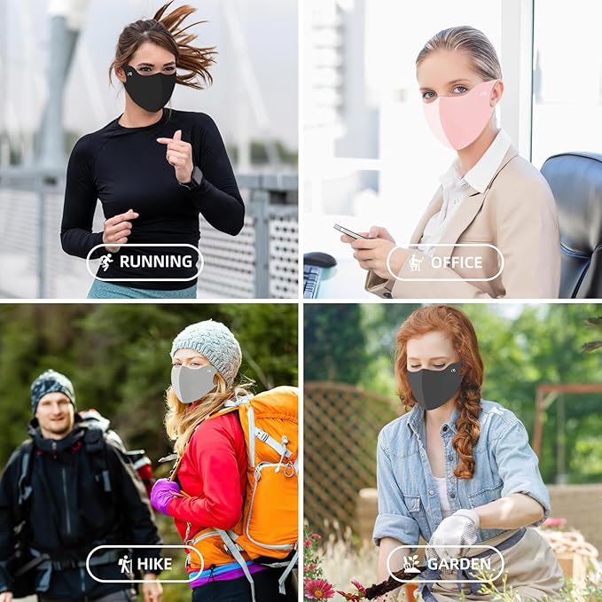 Breathable Washable Reusable Sun Face Mask For Women Men,sunscreen UV Face Shield For Hiking Riding Exercise