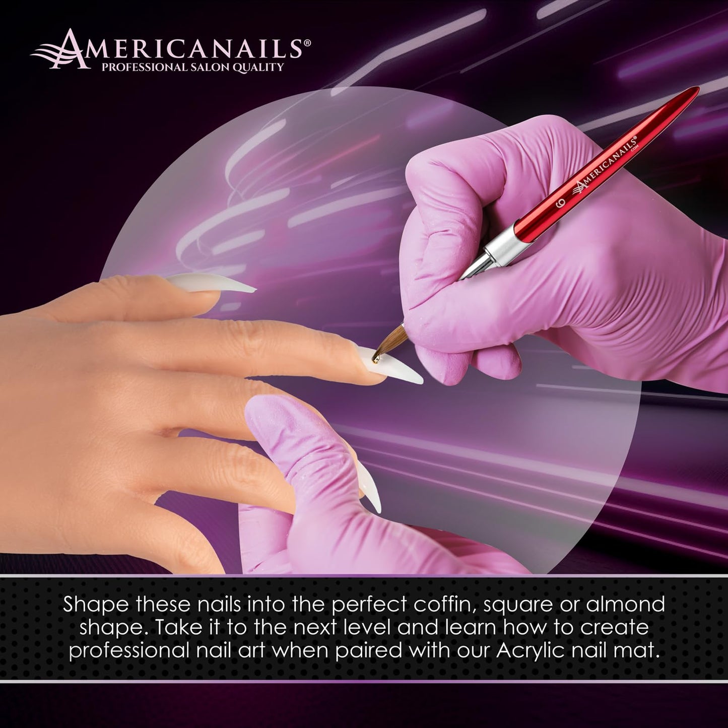 Americanails RealisTech Practice Hand Insertable Fingernails 100ct