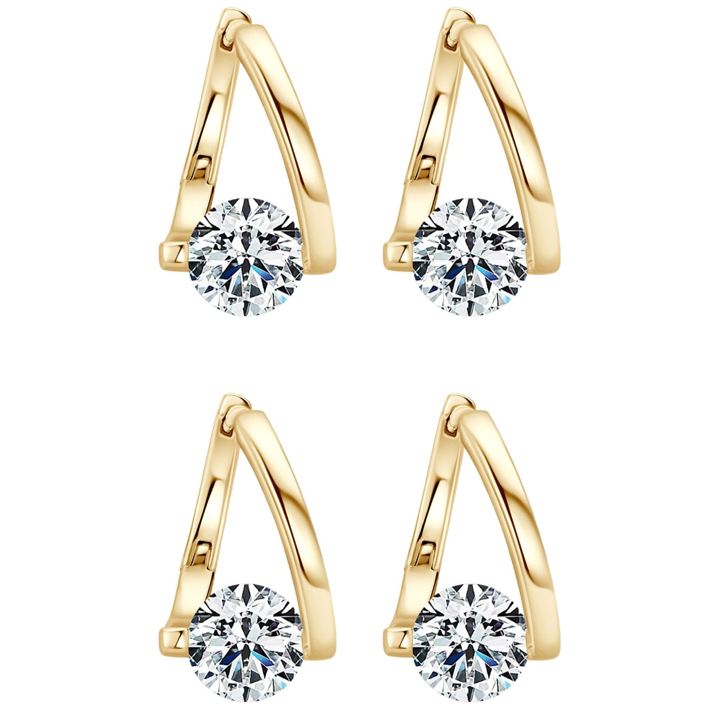 Lymphvity Germanium Earrings(2 Pairs Gold)