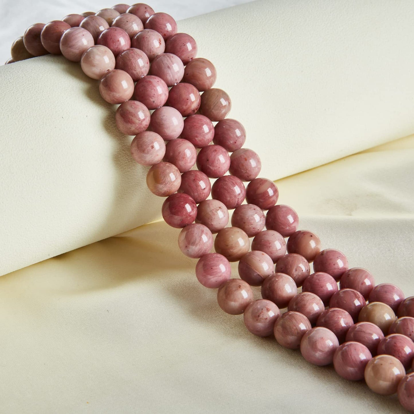 60pcs 6mm Rhodonite Beads Natural Gemstone Beads Round Loose Beads for Jewelry Making