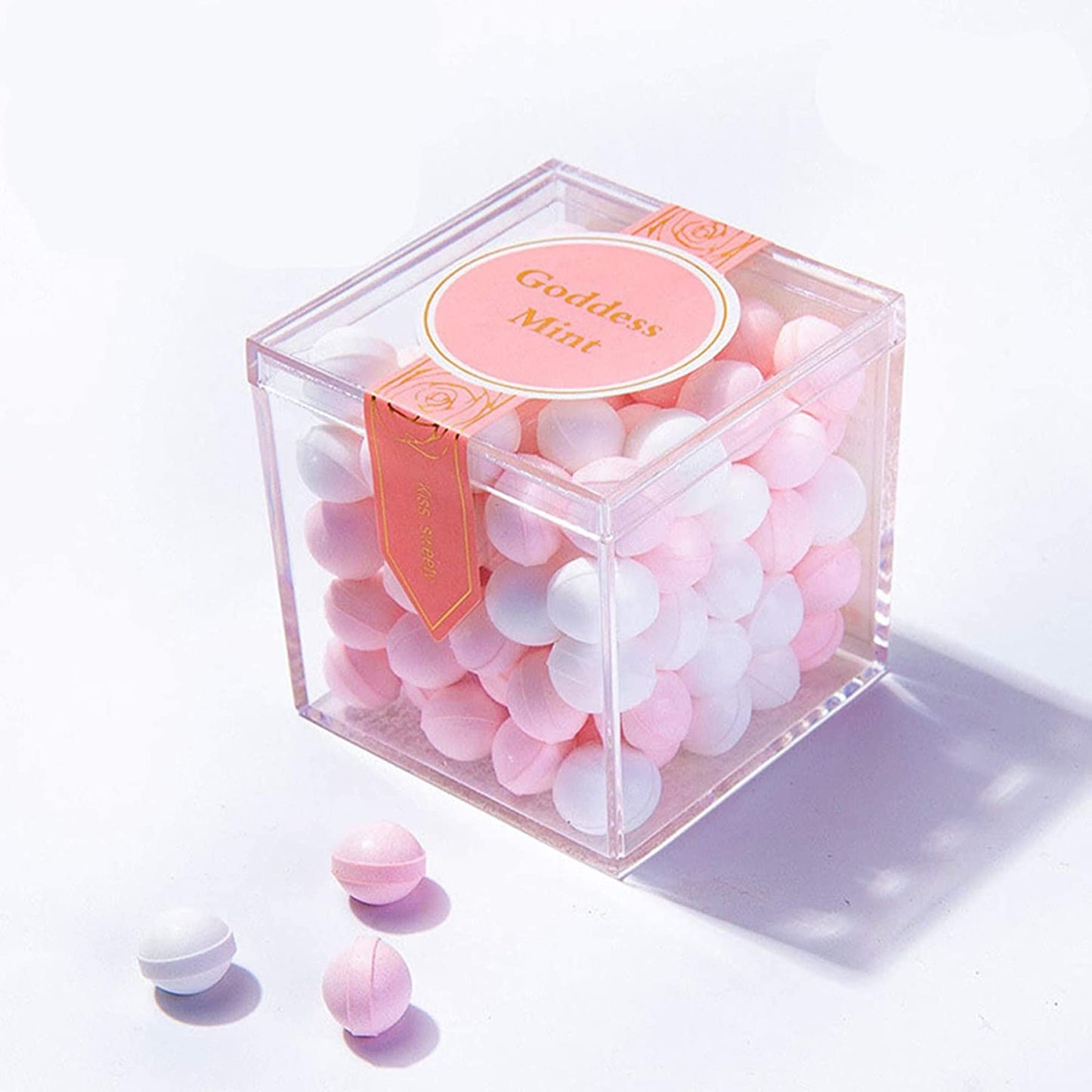 KissYou Acrylic Box Clear Boxes with Lid 12 Packs Small Candy Box Display Square Cube Wedding Easter Decorations Jewlry Gift Box