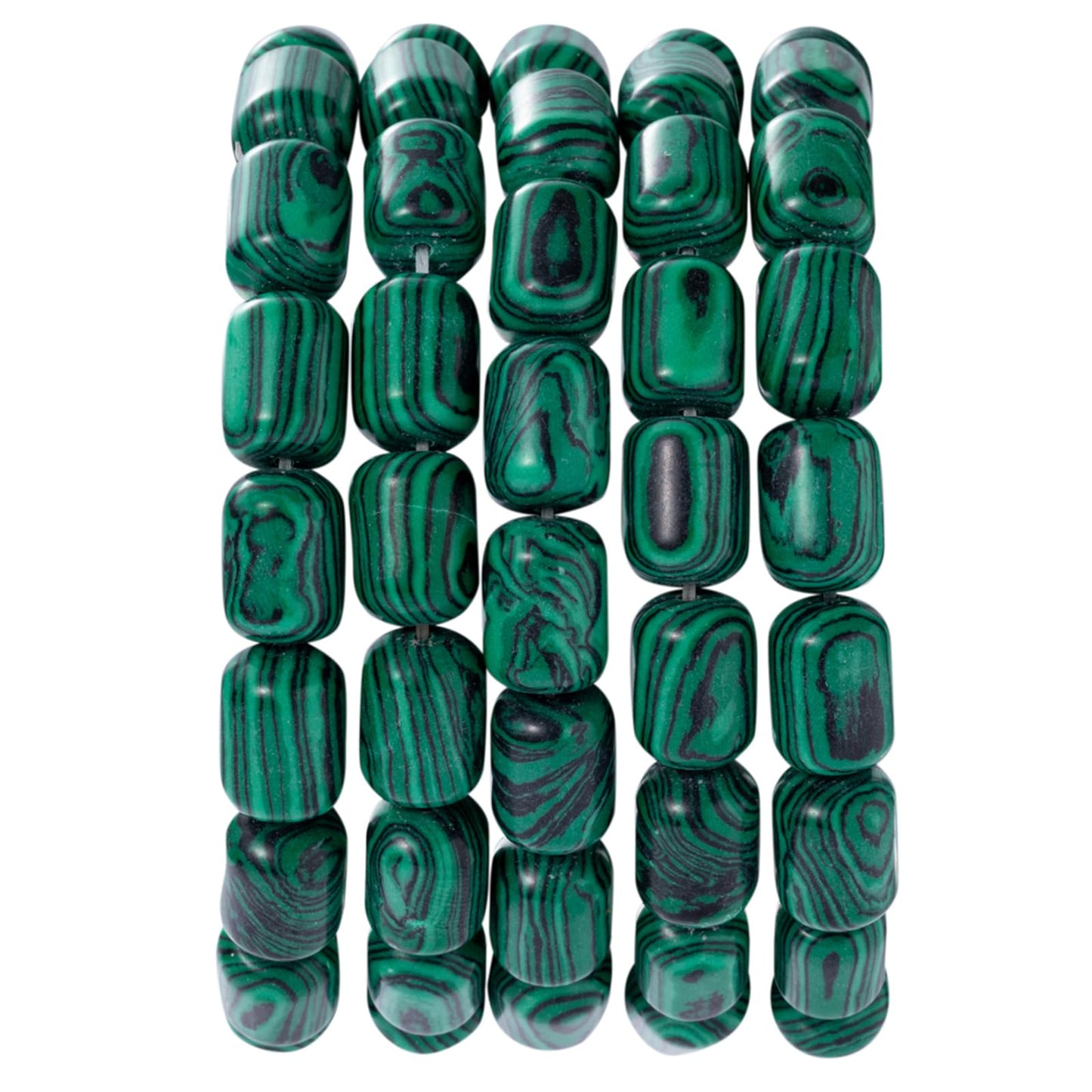 Natural Malachite Cylinder Tube Beads 10x14mm 38cm/str Loose Semi Gemstone Stone Beads for Making Bracelets Necklace