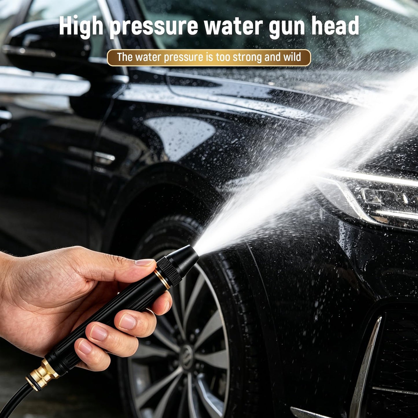 2026 New Jet Nozzle PowerWasher for Garden Hose, 2Pcs Garden Hose Nozzle High Pressure PowerfulCleaning Spray Evenly, High Pressure Hose Nozzle for Car Washing (Pacifier Interface)