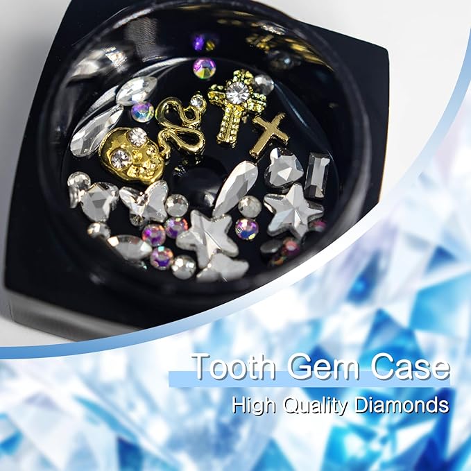 Y2K Aesthetic Tooth Gem Kit | 30 Premium Crystal Pieces | Insta-Worthy Sparkle Collection | Slay-Worthy Fashion Accessories | Luxe Tooth Candy Starter Set