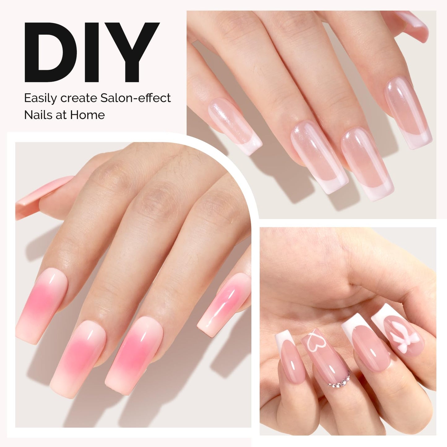 MelodySusie Medium Square X Nail Tips- 600Pcs 15 Sizes Clear Acrylic, Half Matte Full Cover Press on Nails for DIY Extension & Salon Use, Pre-Shaped for Long-Lasting Manicure