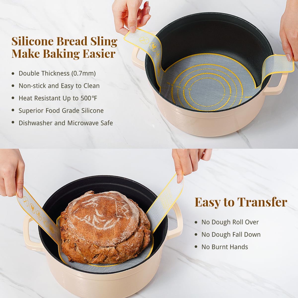 Sourdough Starter Kit, Banneton Bread Proofing Baskets Set, Sourdough Bread Baking Supplies Making Tools with Dough Scraper, Whisk, Bread Lame, Recipe