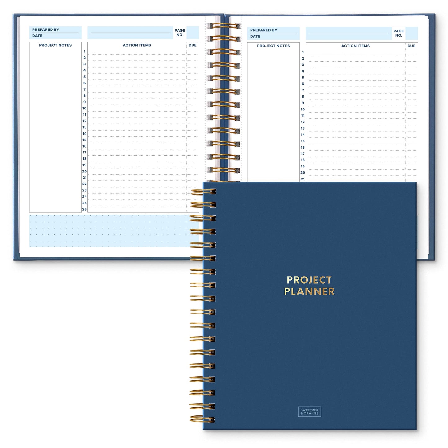 S&O Project Management Planner - Work Organizer Daybook– Assignment Schedule Notebook - Task Manager – Activity Notebooks for Work - Project Management Journal- 200 Pages, 8.25" x 9.3”